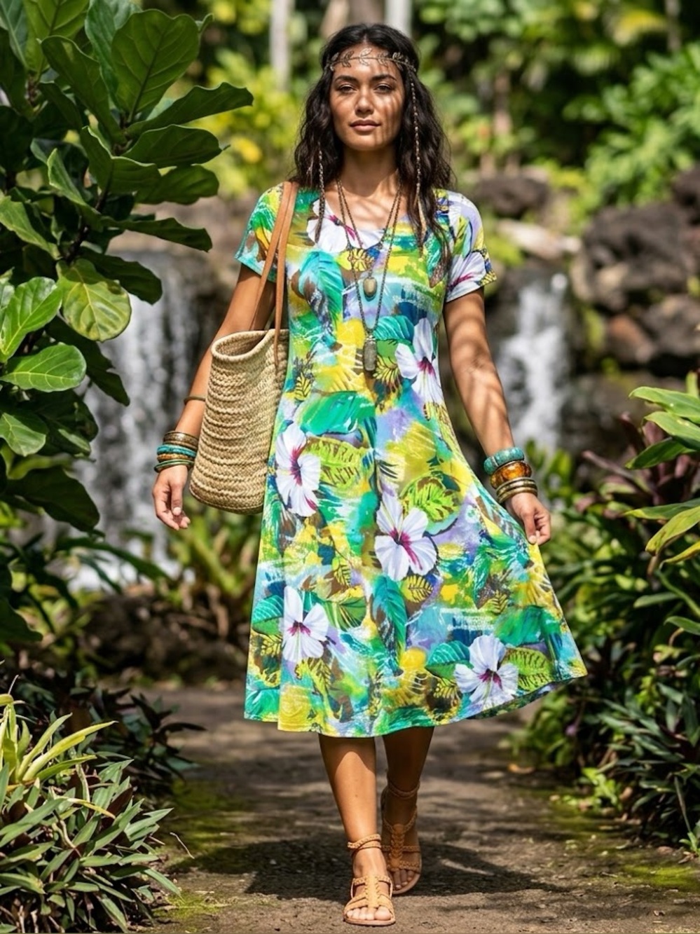 Vintage Hilo Hattie Hawaiian Original Floral Dress